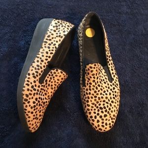 FitFlop 11 Calf Hair Cheetah Print Loafers